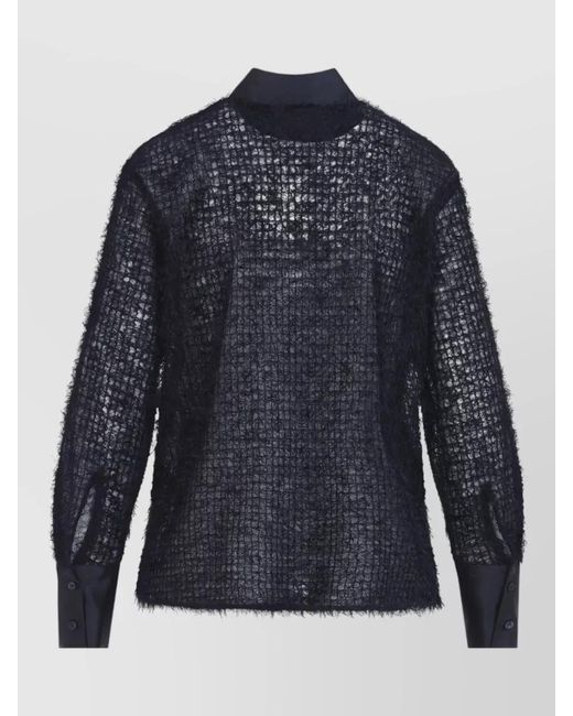 Peserico Blue Fil Coupe Long-Sleeve Shirt