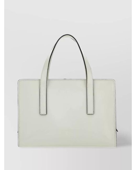 Prada White Re-Edition Leather Shoulder Bag