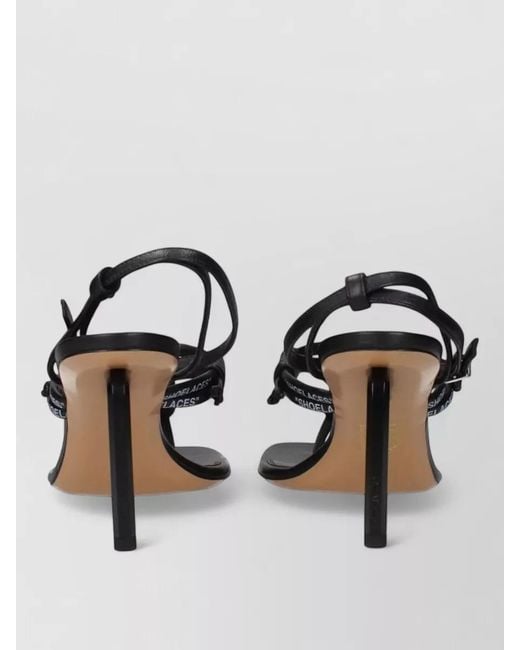 Off-White c/o Virgil Abloh Black Leather Thong Sandals