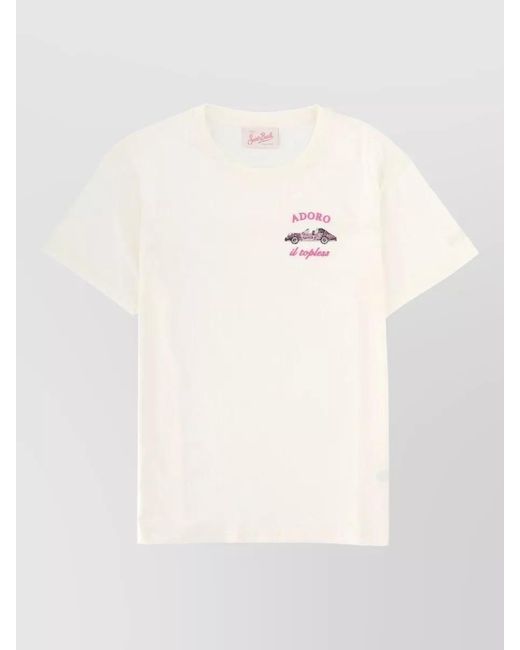 Mc2 Saint Barth Natural Emilie Crew Neck Regular Fit T Shirt