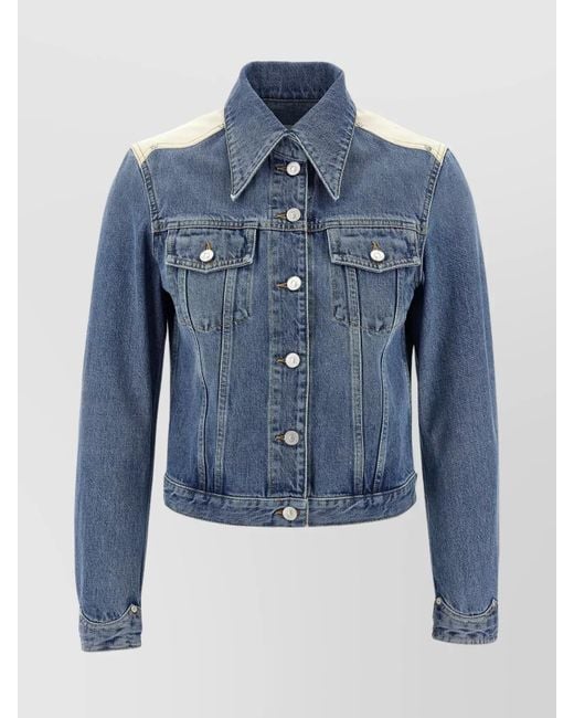 Givenchy Blue Denim Cropped Jacket
