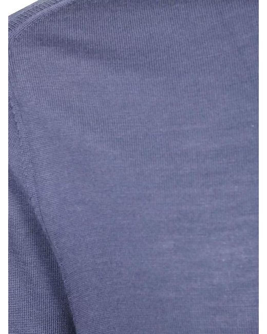 Paul Smith Blue Crew Neck Sweater Long Sleeve for men