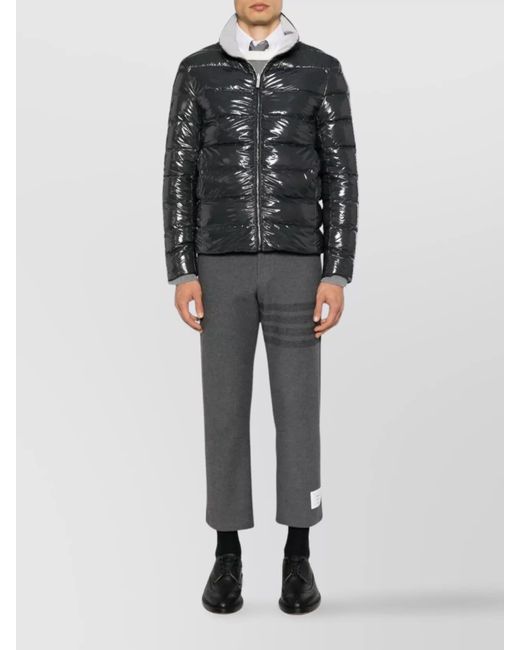 Thom Browne Black Reversible Puffer Jacket for men