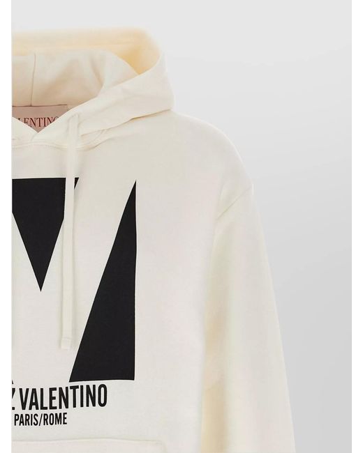 Valentino Garavani Natural Cotton Hoodie for men