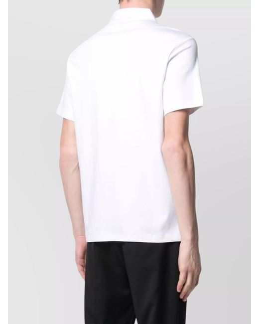 Michael Kors White Cotton Short-Sleeve Polo Shirt for men