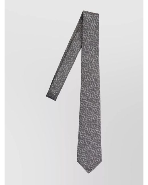 Gucci White Jacquard Silk Tie for men