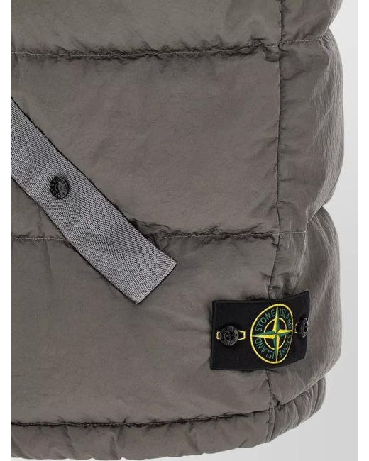 Stone Island Gray Quilted Sleeveless Padded Gilet for men