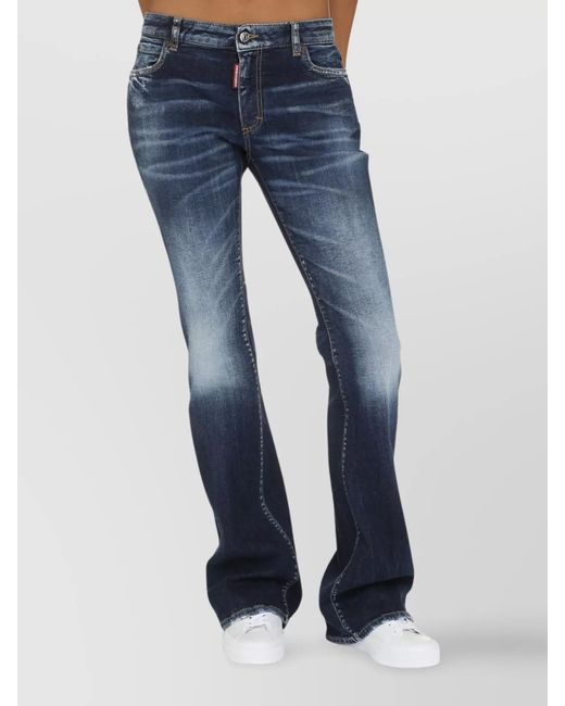 DSquared² Blue Denim Flared Trousers