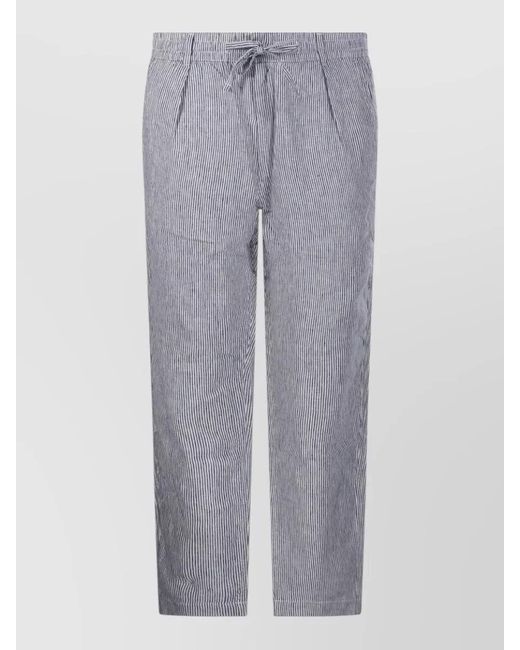 Ralph Lauren Gray Striped Pattern Pants Side Pockets Design for men