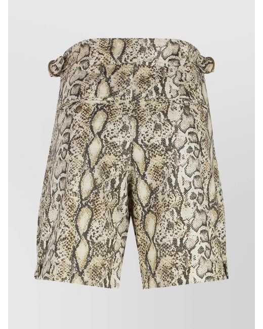 Isabel Marant Multicolor Snake Print Bermuda Shorts