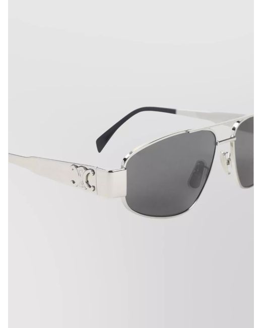 Céline Gray Metal Aviator Sunglasses for men