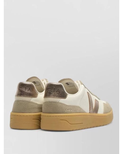 Veja Natural Leather Low-Top Sneakers