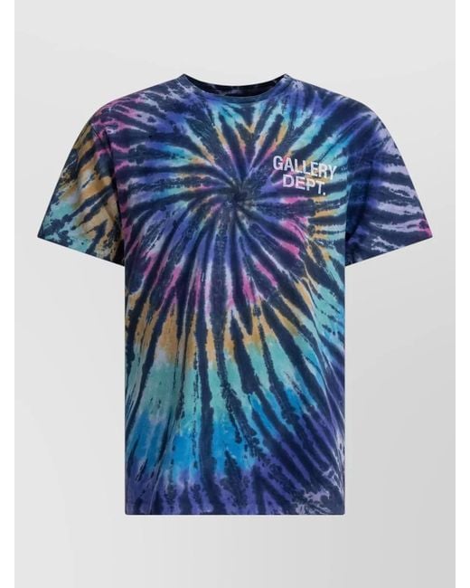 GALLERY DEPT. Blue Miami Crew Neck Tie Dye T Shirt for men