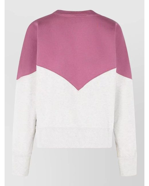 Isabel Marant Pink Cotton Logo-Print Sweatshirt