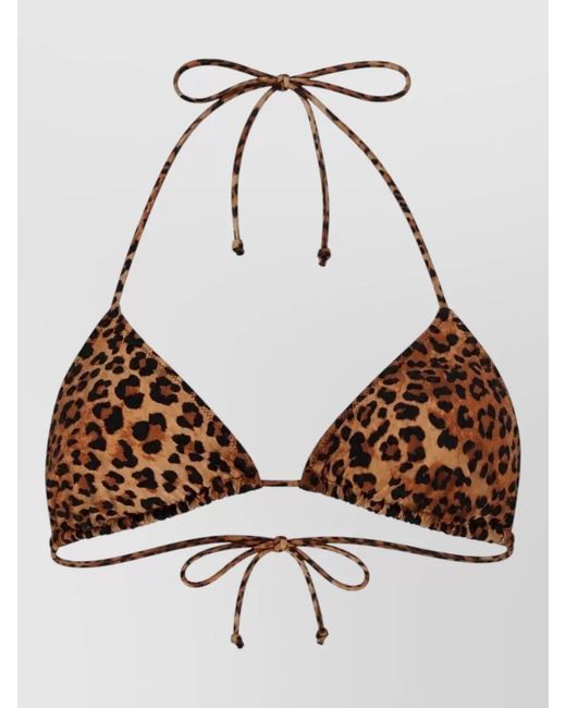 Mc2 Saint Barth Multicolor Animal Print Halter Neck Triangle Bikini