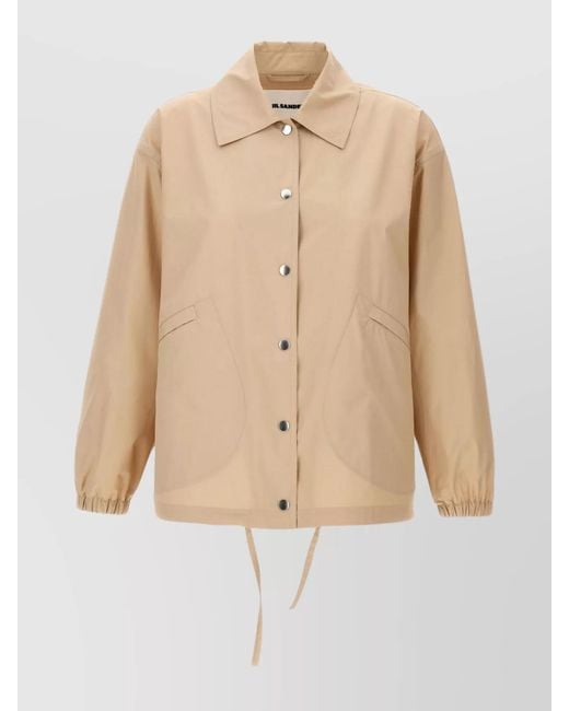 Jil Sander Natural Cotton Fitted Jacket