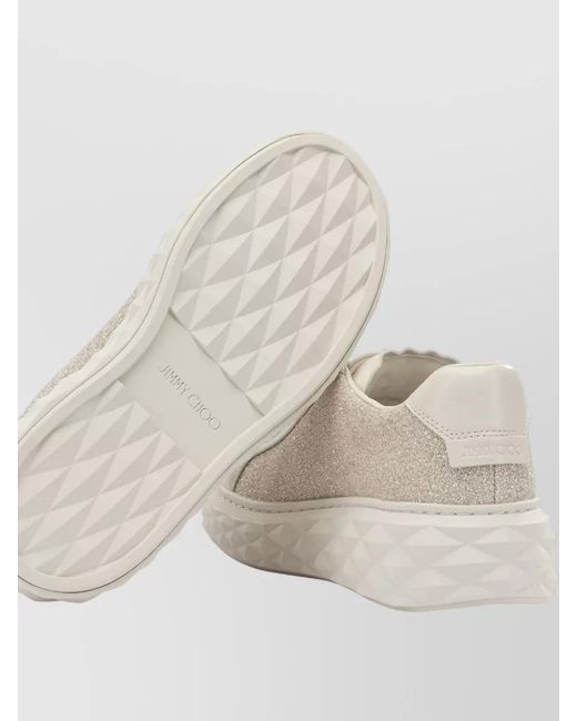Jimmy Choo Natural Leather Low-Top Sneakers