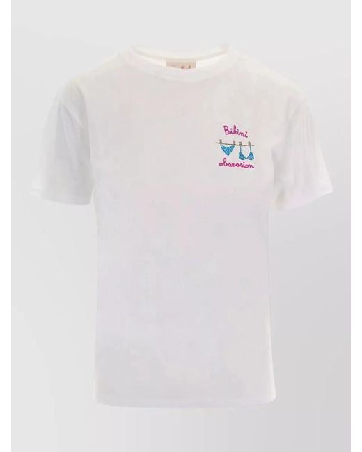 Mc2 Saint Barth White Emilie T Shirt Bikini Obsession Embroidery