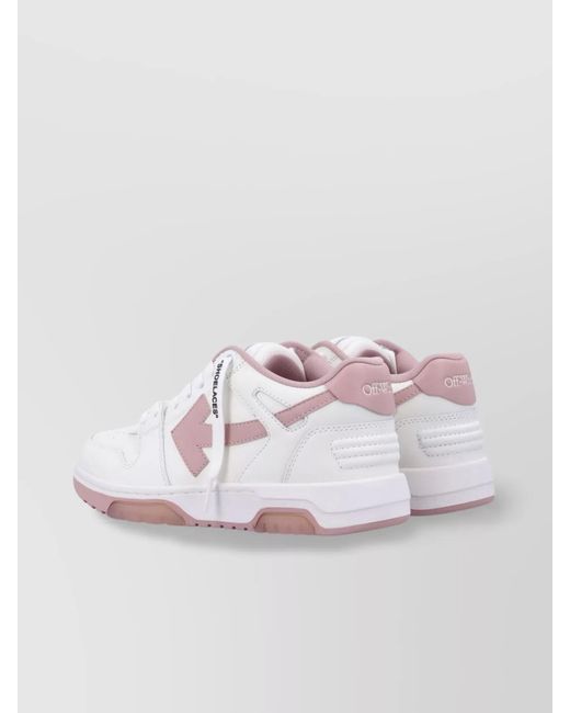 Off-White c/o Virgil Abloh White Leather Out Of Office Low-Top Sneakers