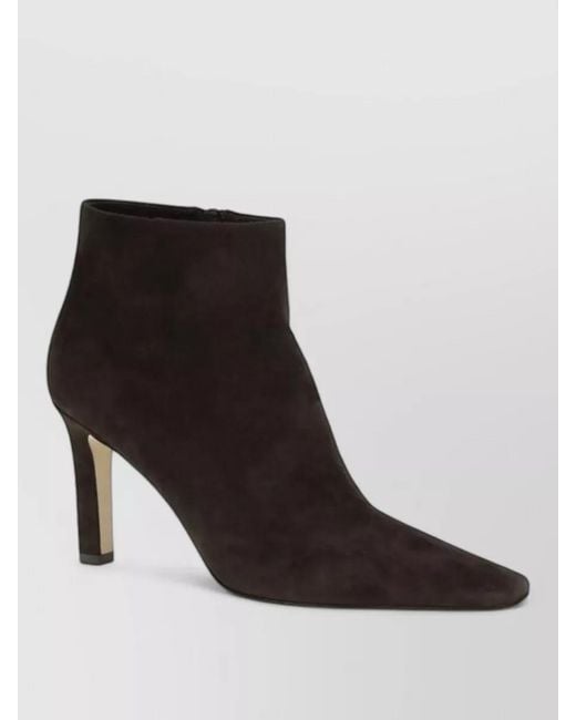 The Row Black Leather Ankle Boots