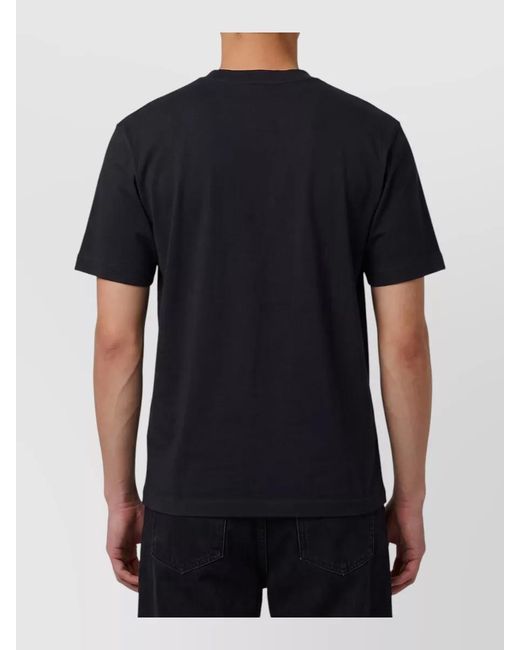 Jacquemus Black Gros Grain Organic Cotton Crewneck T Shirt for men