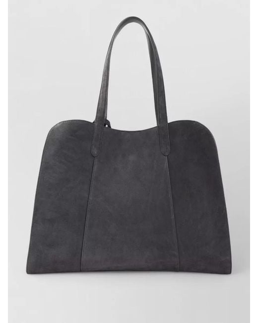 Giorgio Armani Black Armani Suede Shoulder Tote Bag Charm