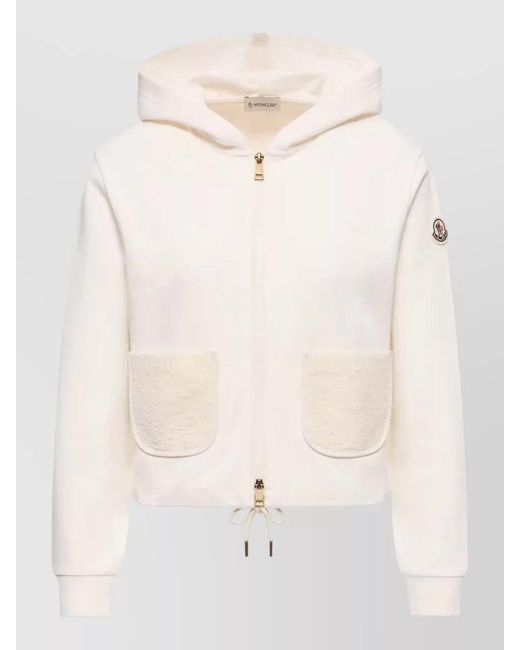 Moncler Natural Zip-Up Hoodie