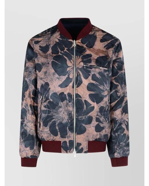 Dries Van Noten Blue Reversible Bomber Jacket for men