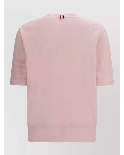 Thom Browne Pink Cotton T-Shirt for men
