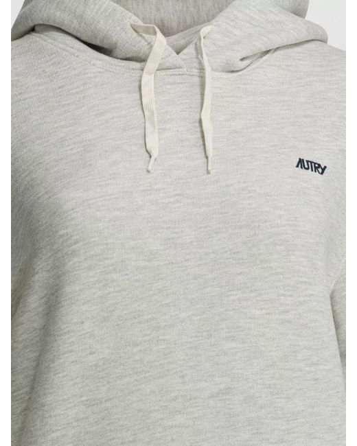 Autry Gray Cotton Hoodie
