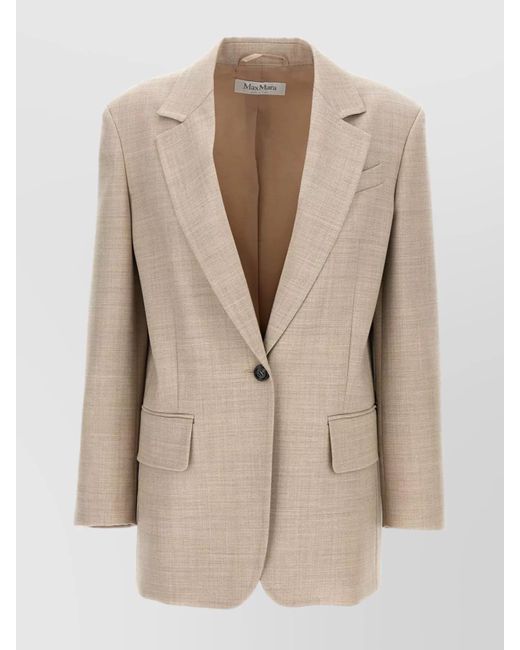 Max Mara Natural Lapels Tailored Blazer Notched