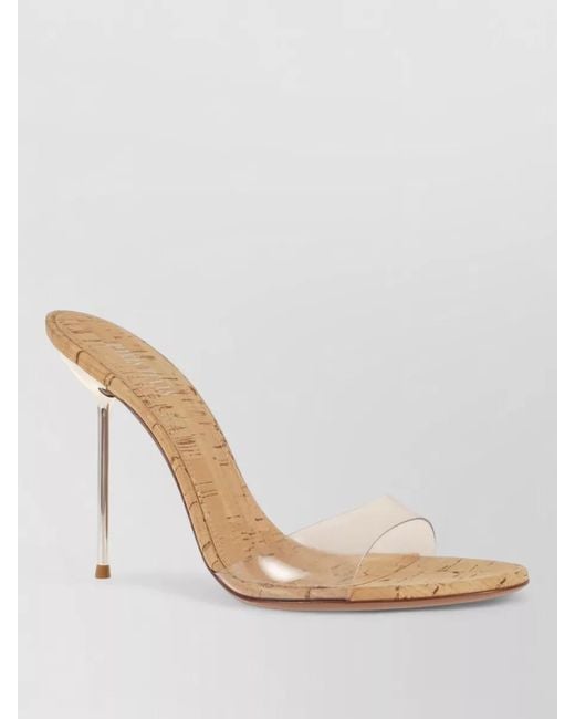 Paris Texas Multicolor Mule Pumps Transparent Strap Cork Sole