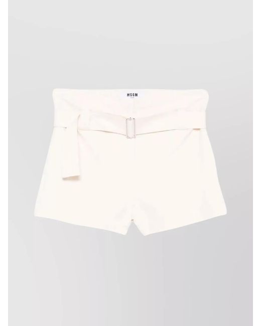 MSGM Natural Tailored Bermuda Shorts