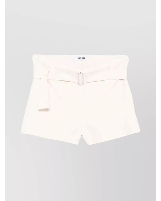 MSGM Natural Tailored Bermuda Shorts
