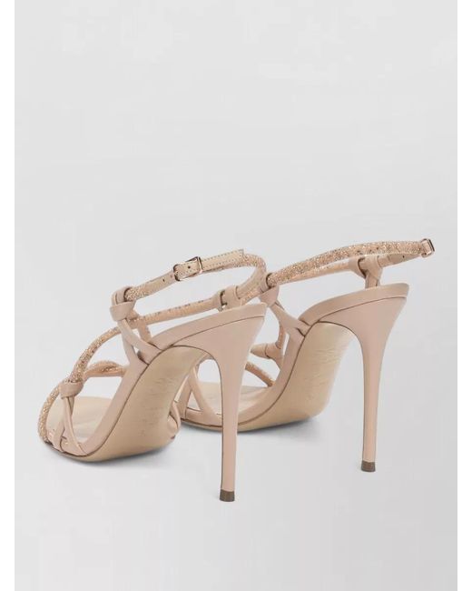 Casadei Natural Sandals Open Toe Ankle Strap Embellished