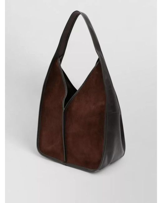 Hereu Brown Calella Leather Hobo Tote Bag