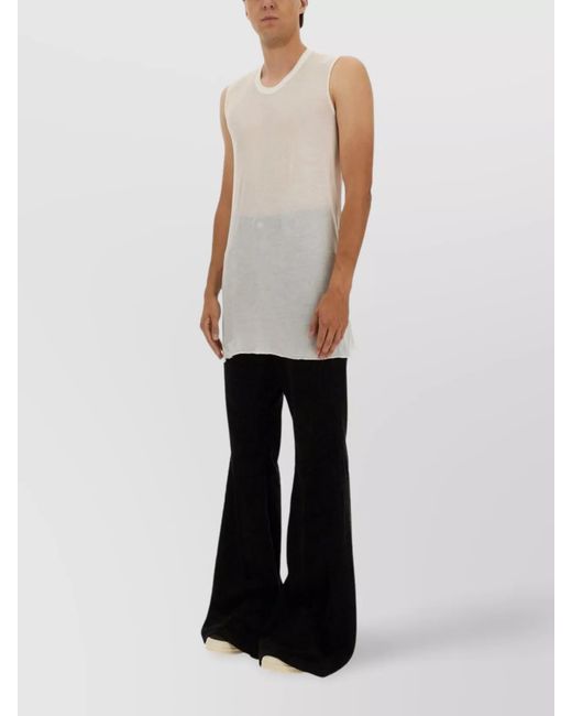 Rick Owens White Cotton Tank Top for men