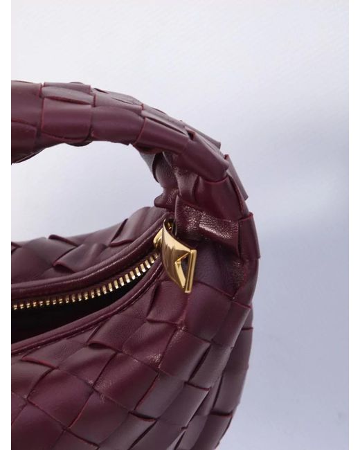 Bottega Veneta Purple Jodie Mini Leather Clutch Bag