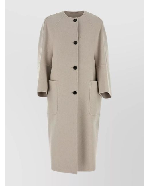 Max Mara Natural Cashmere Single-Breasted Coat