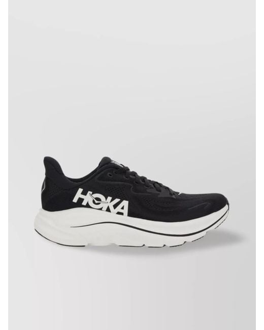 Hoka One One Black Textile Low-Top Sneakers