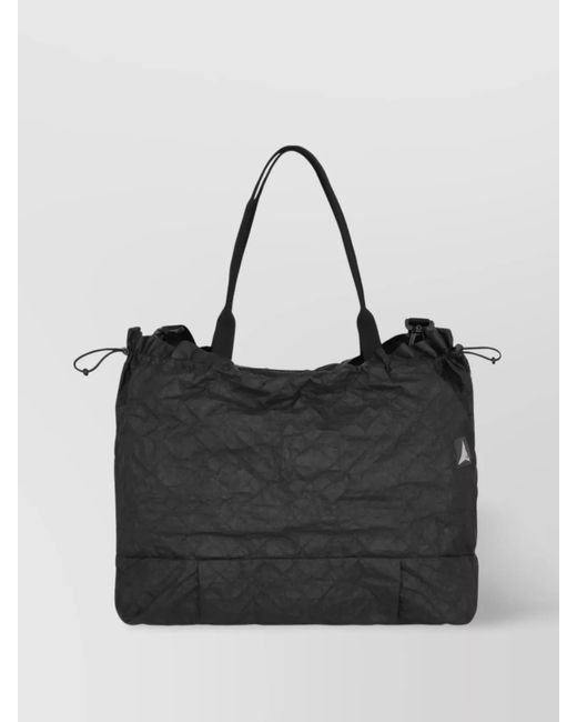 Roa Black Weave Fabric Tote Bag for men