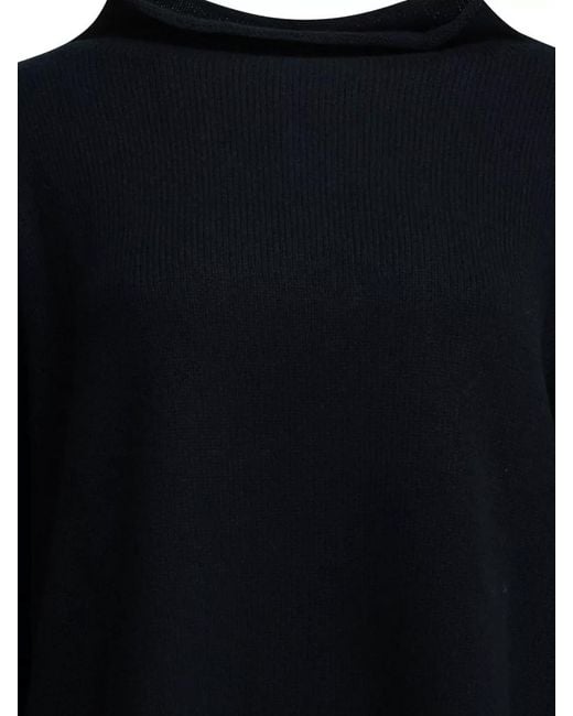 Lisa Yang Blue Cowl Neck Relaxed Fit Long Sleeve Top