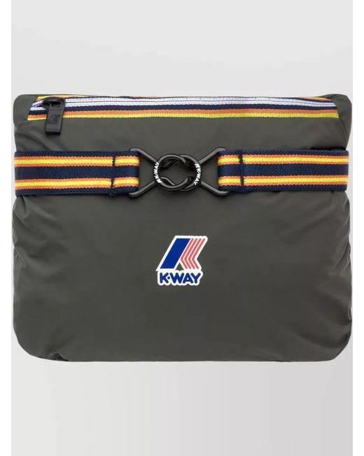 K-Way Black Claude Hooded Jacket Packable Design