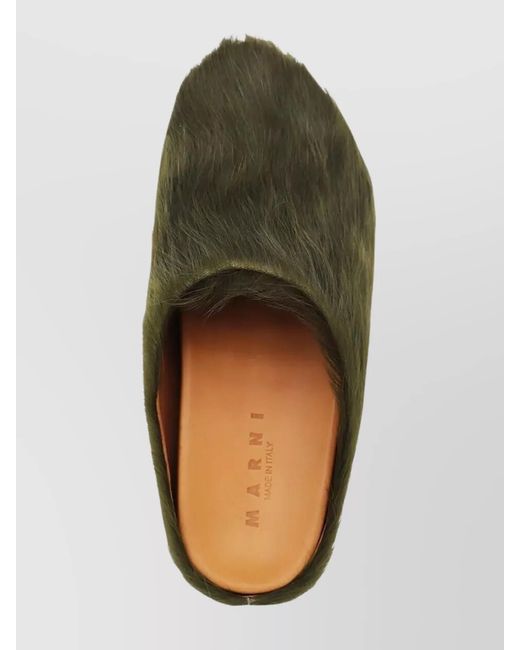 Marni Multicolor Leather Fussbet Slippers for men