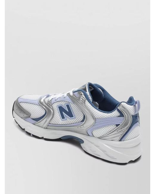 New Balance Blue Mesh Upper Sneakers Rubber Sole Design for men