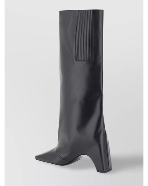 Coperni Blue Leather Knee-High Ankle Boots