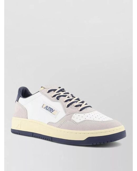 Autry White Leather And Suede Low-Top Sneakers for men