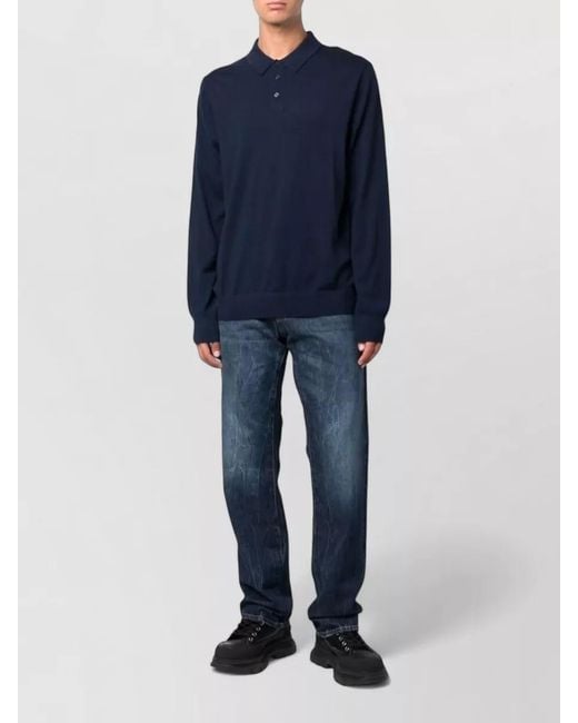 Department 5 Blue Straight Leg Denim Trousers Five Pocket for men