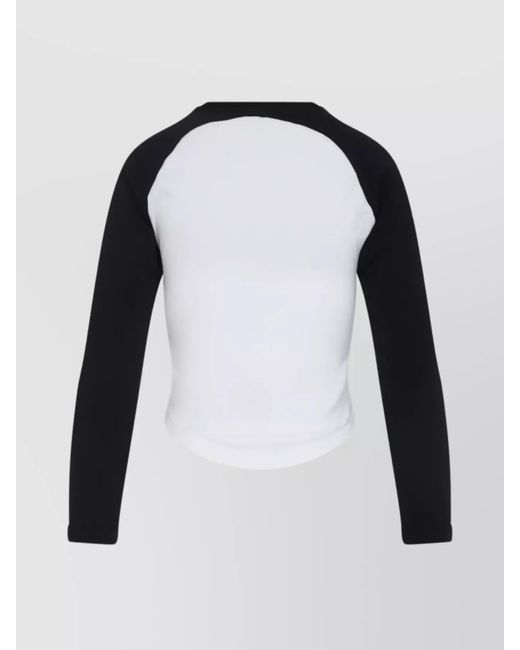 Courreges Black Cotton Logo-Print Long-Sleeve T-Shirt