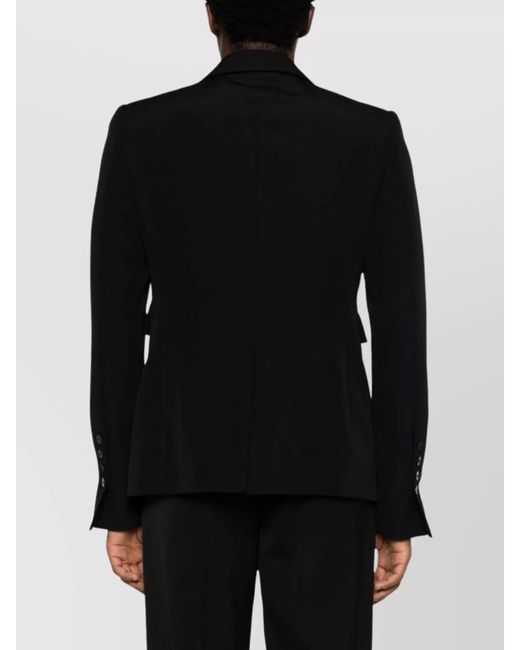 SAPIO Black Single-Breasted Wool Blazer
